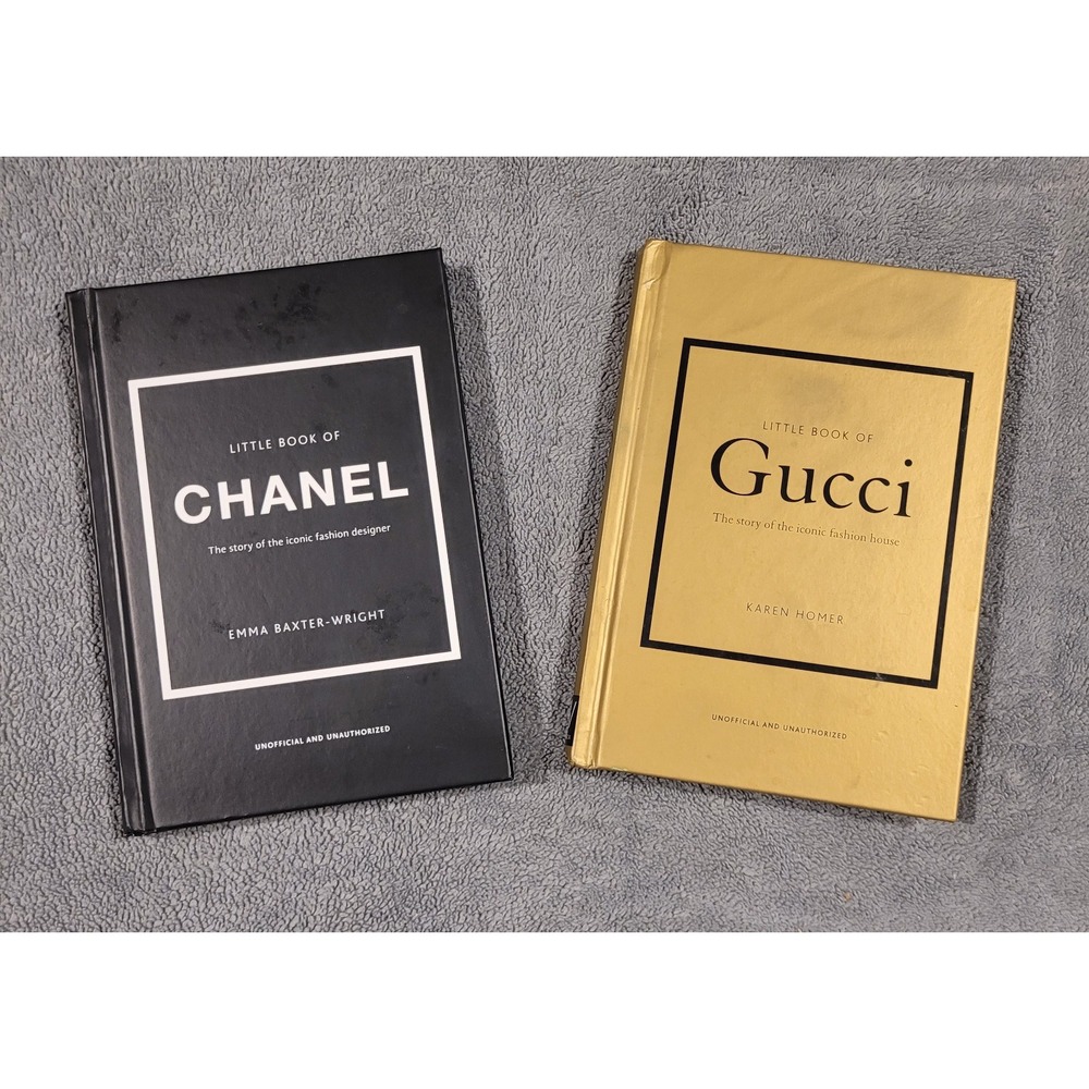 Little Book of Chanel & Little Book of Gucci Hardcover Fashion Book Bundle